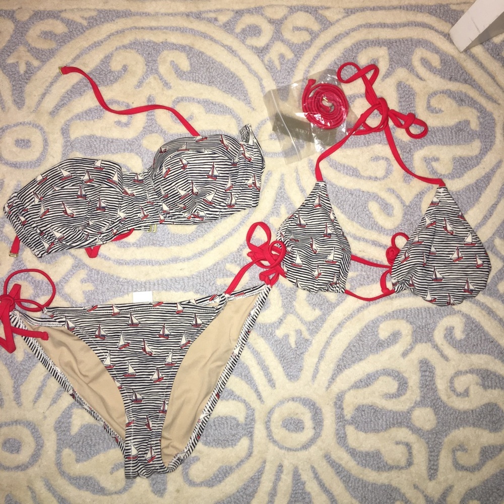 J.Crew stripe sailboat bikini